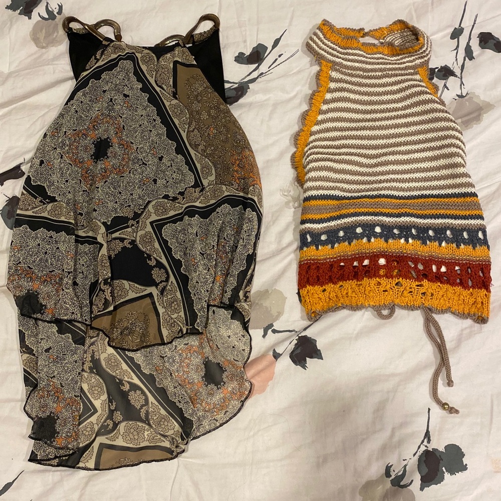2 halter neck tank tops!